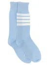 Thom Browne 4 Bar Socks Light Blue In Blue