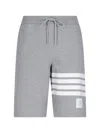 Thom Browne Men Classic Sweat Shorts With Engineered 4 Bar Stripes In Classic Loop Back