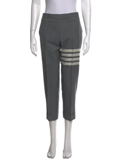 Pre-owned Thom Browne 4 Bar Straight Leg Pants In Grey