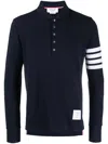 Thom Browne 4-bar Stripe 2003-print Polo Shirt In Blue