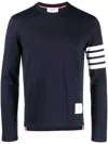 Thom Browne Classic Sweatshirt In Classic Loopback With Engineered 4 B In Blue