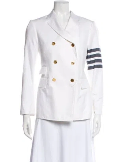 Pre-owned Thom Browne 4 Bar Stripe Blazer W/ Tags In White