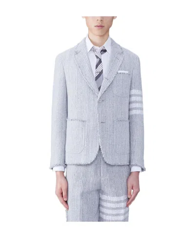 Thom Browne 4-bar Stripe Blazer In Gray