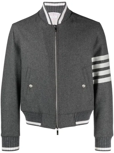 THOM BROWNE 4-BAR STRIPE BOMBER JACKET