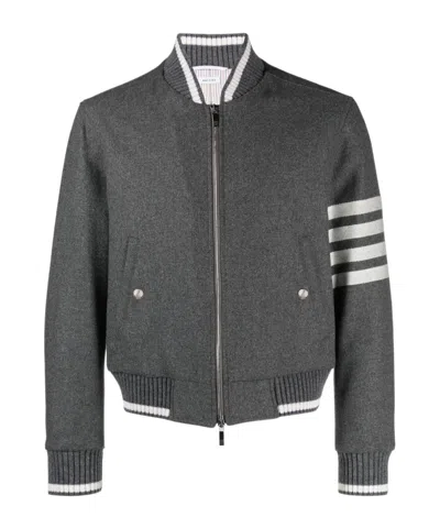 THOM BROWNE THOM BROWNE 4-BAR STRIPE ZIP-UP BOMBER JACKET