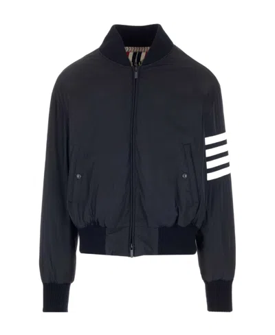 THOM BROWNE THOM BROWNE 4-BAR STRIPE ZIPPED BOMBER JACKET