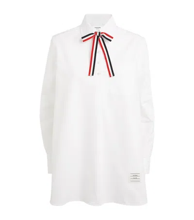 THOM BROWNE 4-BAR STRIPE BOW-TIE SHIRT