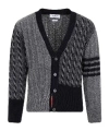 Thom Browne 4-bar Stripe Cardigan In Black