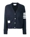 Thom Browne 4-bar Stripe Cardigan In Black