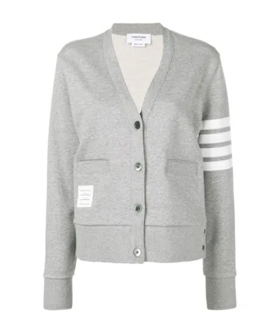 THOM BROWNE THOM BROWNE LOGO PATCH 4 BAR SLEEVE CARDIGAN