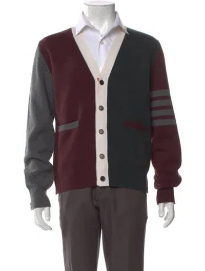 Pre-owned Thom Browne 4 Bar Stripe Cashmere Cardigan