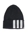 Thom Browne 4-bar Stripe Cashmere Rib Hat In Black