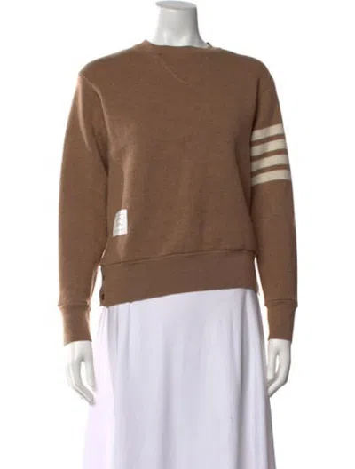 Pre-owned Thom Browne 4 Bar Stripe Cashmere Sweater In Brown