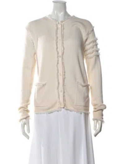 Pre-owned Thom Browne 4 Bar Stripe Cashmere Sweater In Neutral