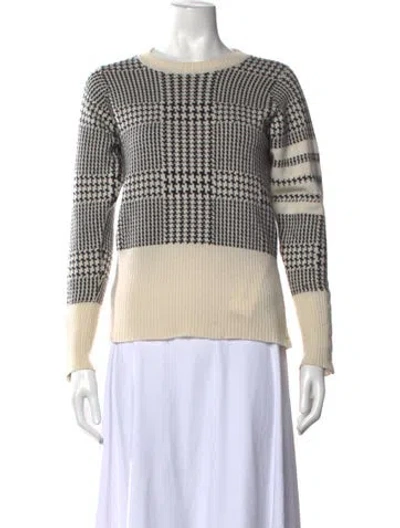 Pre-owned Thom Browne 4 Bar Stripe Cashmere Sweater In Neutrals