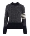 Thom Browne 4-bar Stripe Chunky-knit Jumper In Black