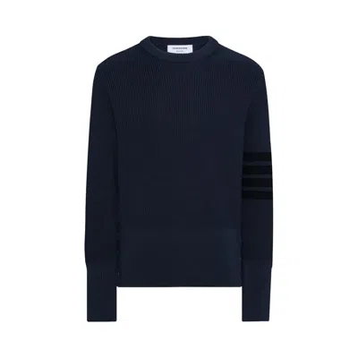 Pre-owned Thom Browne 4 Bar Stripe Classic Crew Neck Pullover 'navy' | Blue | Men's Size 2
