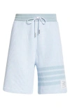 THOM BROWNE THOM BROWNE 4-BAR STRIPE COTTON & SILK KNIT SHORTS