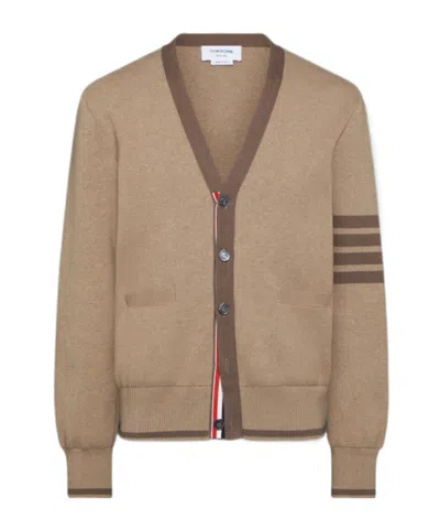 THOM BROWNE THOM BROWNE 4-BAR STRIPED LONG SLEEVED CARDIGAN