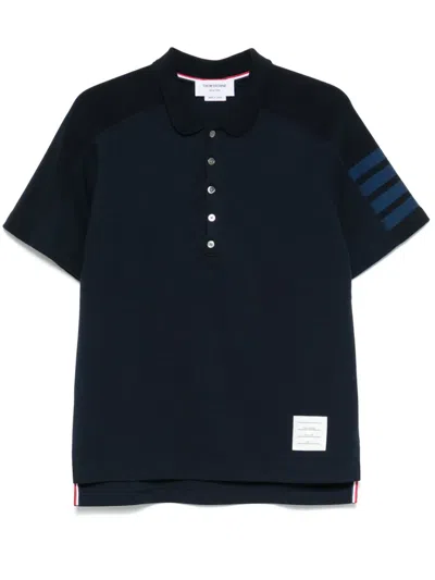 THOM BROWNE 4-BAR STRIPE COTTON POLO SHIRT