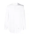 Thom Browne Classic Long Sleeves Shirt With Cf Gg Placket In Solid Poplin Clothing In White