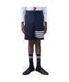 Thom Browne 4 Bar-stripe Cotton Shorts In Black