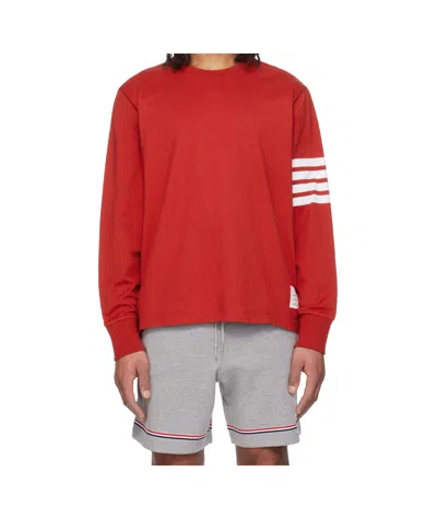 THOM BROWNE 4-BAR STRIPE COTTON T-SHIRT