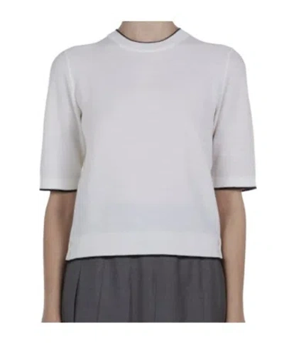 Thom Browne Short-sleeved T-shirt In White