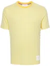 Thom Browne 4-bar Stripe Cotton T-shirt In Yellow