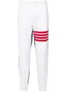 Thom Browne 4-bar Stripe Cotton Track Pants In White