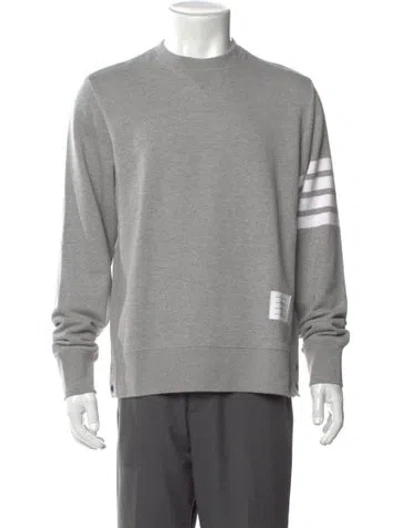 Pre-owned Thom Browne 4 Bar Stripe Crew Neck Pullover W/ Tags In Gray
