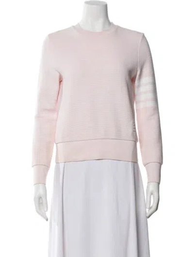 Pre-owned Thom Browne 4 Bar Stripe Crew Neck Sweater In Pink