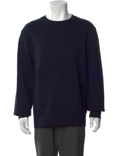 Pre-owned Thom Browne 4 Bar Stripe Crew Neck Sweatshirt In Blue