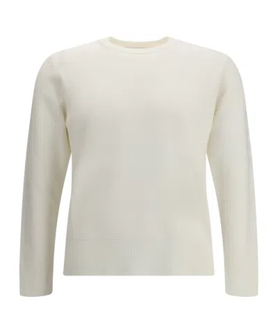Thom Browne 4-bar Stripe Crew-neck Sweter In White