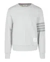 Thom Browne Classic Loopback Crewneck Sweatshirt In Gray