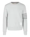 Thom Browne Classic Loopback Crewneck Sweatshirt In Grey