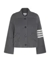 Thom Browne 4-bar Stripe Cropped Jacket In Black