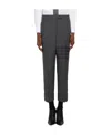 Thom Browne 4-bar Stripe Cropped Wool Trousers In Black