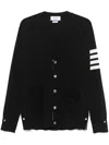 Thom Browne Sustainable Merino Classic Cardigan Sweater In Black