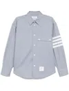 Thom Browne Straight Fit 4 Bar Shirt In Blue