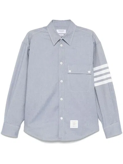 THOM BROWNE 4 BAR STRIPE FLANNEL SHIRT