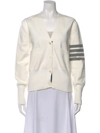 Pre-owned Thom Browne 4 Bar Stripe Graphic Print Sweater In Neutral