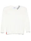 Thom Browne 4-bar Stripe Intarsia Jumper In White