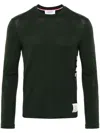 Thom Browne 4-bar Stripe Intarsia-knit Jumper In Green