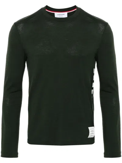 Thom Browne 4-bar Stripe Intarsia-knit Jumper In Green
