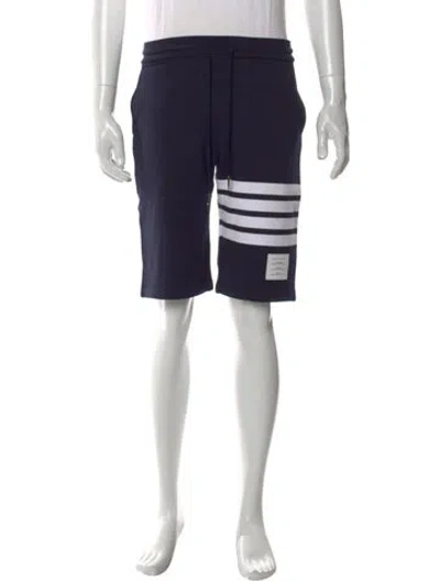 Pre-owned Thom Browne 4 Bar Stripe Jogger Shorts W/ Tags In Blue