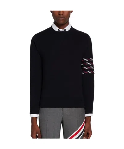 Thom Browne 4-bar Stripe Jumper In Black