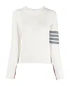 Thom Browne 4-bar Stripe Jumper In White