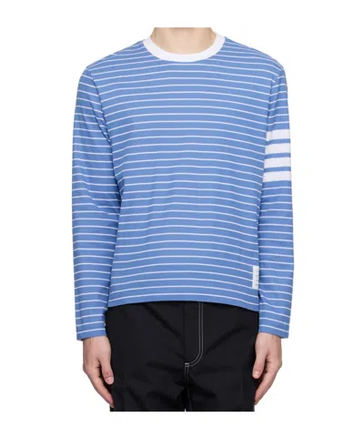 Thom Browne 4-bar Stripe Long-sleeve T-shirt In Blue