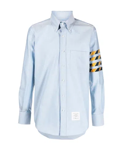 Thom Browne 4-bar Stripe Long-sleeved Shirt In White